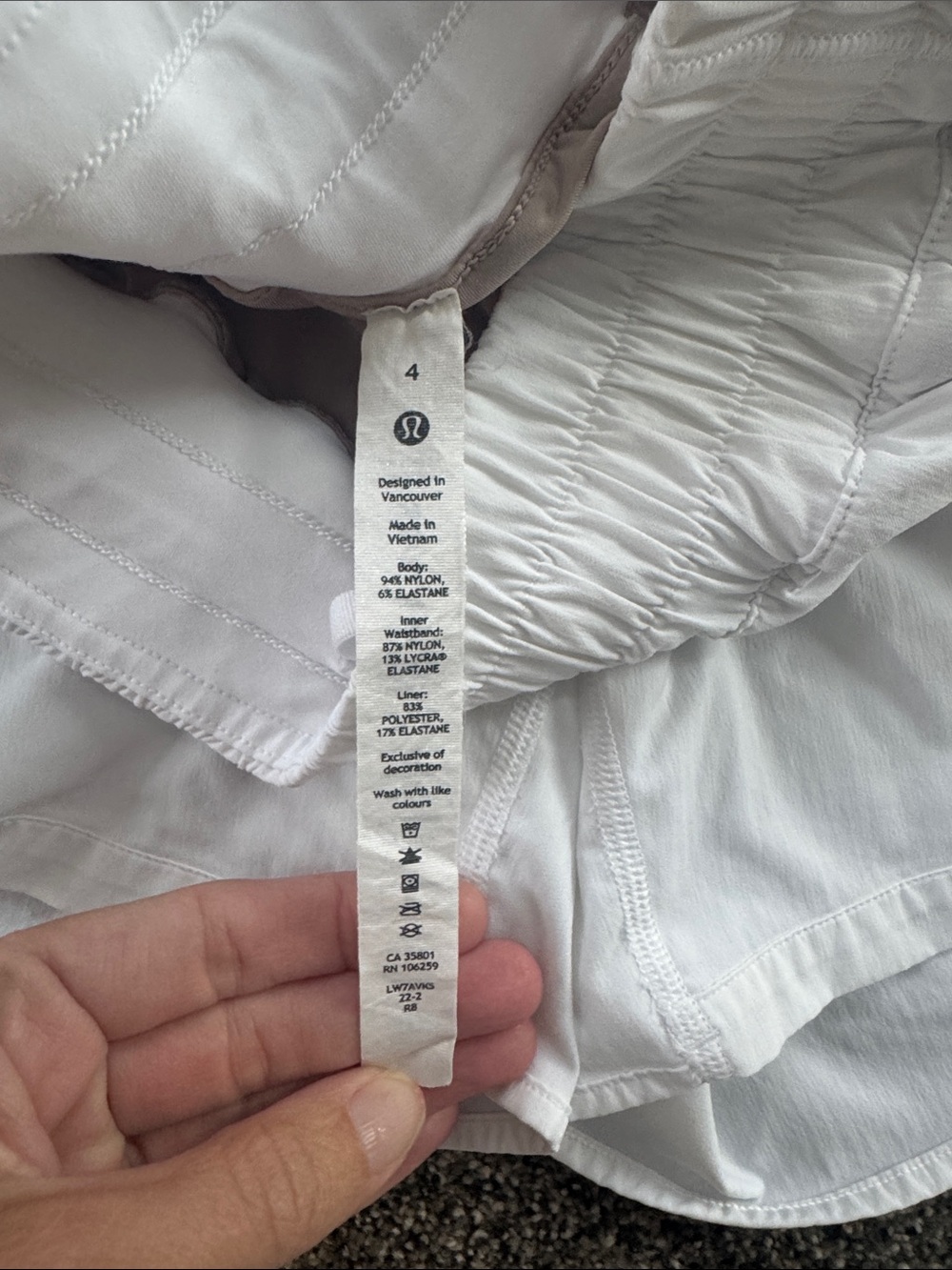 lululemon athletica White Smocked-Waist Athletic Shorts - Picture 2 of 7
